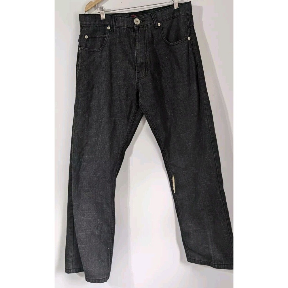 DMAR Jeans Mens Vintage  36/32 Y2K Hip Hop Black Loose Cool